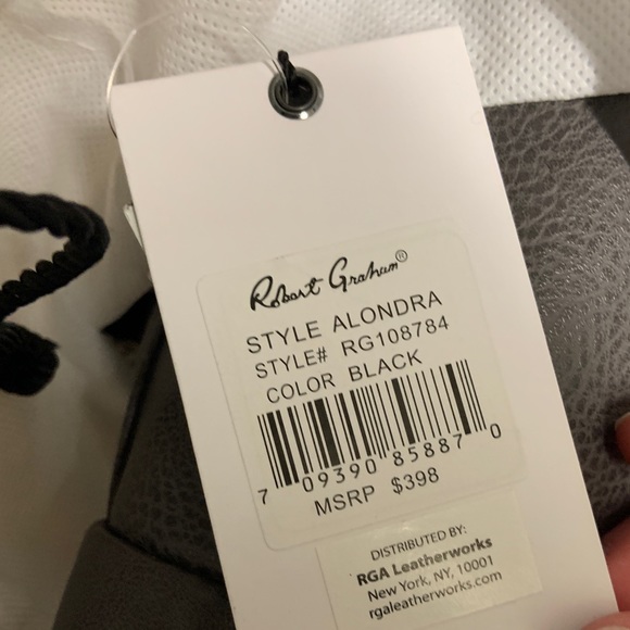 Robert Graham black and grey leather backpack - Picture 7 of 7